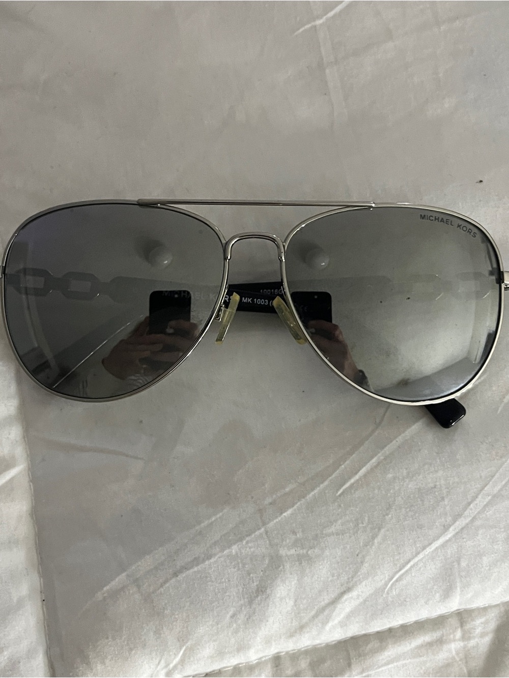 Michael Kors Black and Silver MK1003 Designer Sunglasses